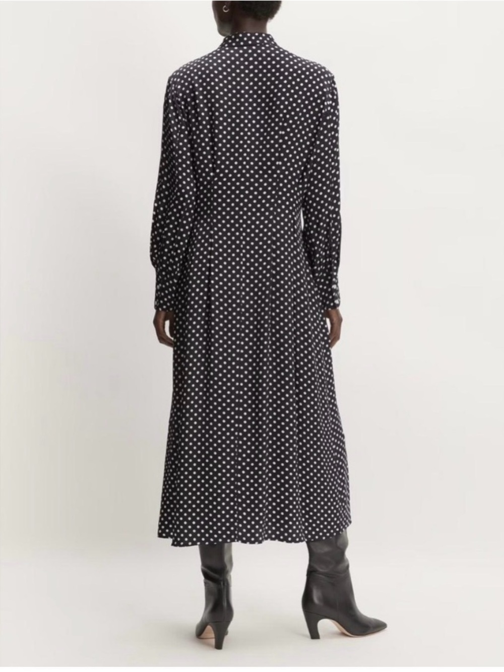 Everlane Black and White Polka Dot Dress Size 8